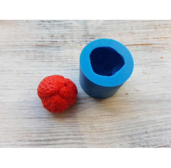 Silicone mold, Strawberry, XXL, style 2, ~ Ø 2.8 cm, ~ H:2.2 cm