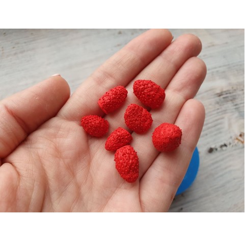 Silicone mold, Garden strawberries, 7 pcs., ~ Ø 1.1-1.5 cm