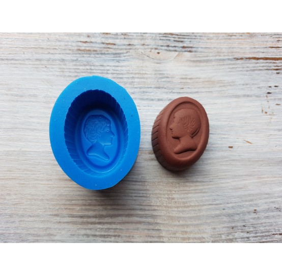 Silicone mold, Chocolate candy 13, with face, ~ 2.6*3.4 cm
