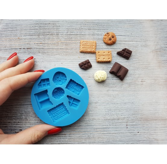 Silicone mold, set of sweets, 7 pcs., ~ 1.1*2.2 cm