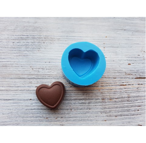 Silicone mold, Chocolate candy 5, heart, ~ 2.7*2.9 cm