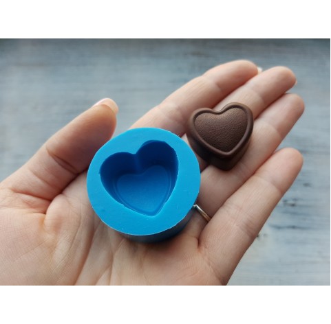 Silicone mold, Chocolate candy 5, heart, ~ 2.7*2.9 cm