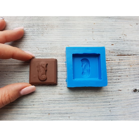 Silicone mold chocolate with seahorse, ~ 3.6 cm