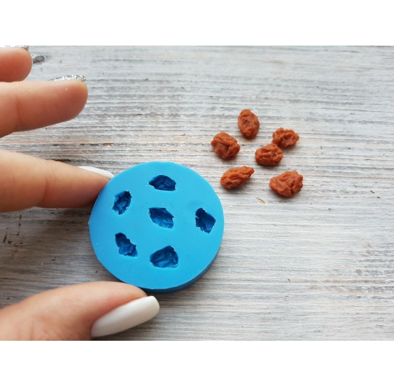 Silicone mold, raisins, 6 pcs., ~ 0.8-1.1 cm