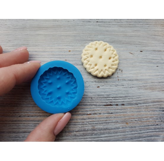 Silicone mold, Cookie 9, round, ~ Ø 3 cm