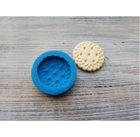 Silicone mold, classic cookie, round, ~ Ø 3 cm