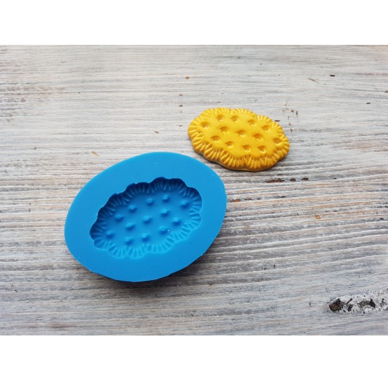 Silicone mold, Cookie 11, oval, ~ 2.5*4 cm