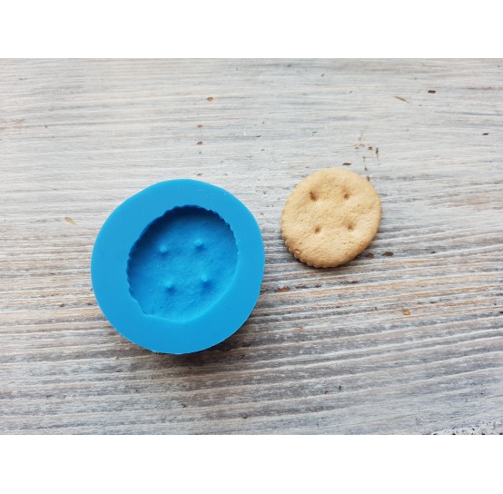 Silicone mold, salty cookie, round, ~ 2.4*2.9 cm