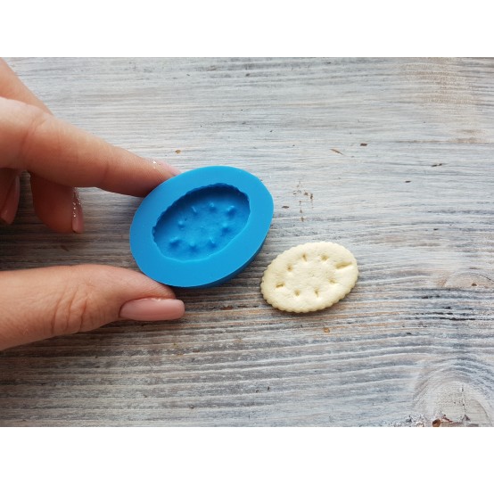 Silicone mold, salty cookie, oval, ~ 2.1*3.2 cm