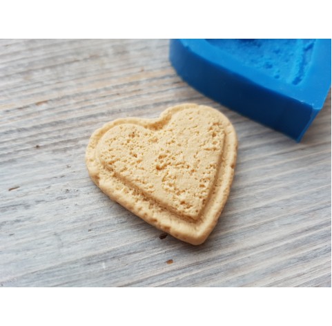 Silicone mold, cookie heart, large, ~ 3.3*3.2 cm