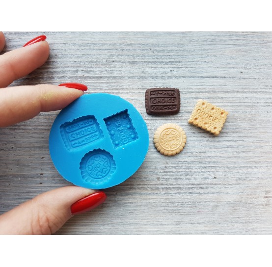 Silicone mold, Set of cookies 3, 3 pcs., ~ 1.8-2 cm