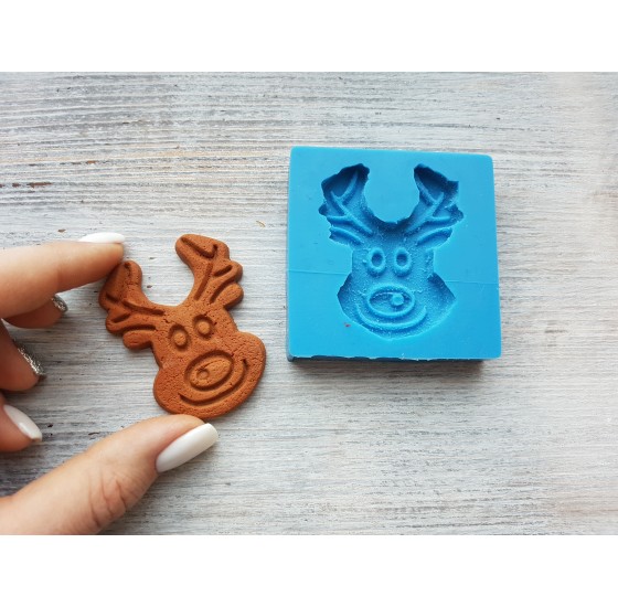 Silicone mold, Gingerbread cookie "Deer", ~ 4.2 * 5.5 cm