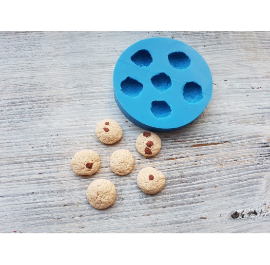Silicone mold, Mini cookie set 11, 6 pcs., ~ 1.6 cm