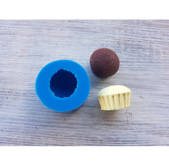 Silicone mold, cupcake, ~ Ø 2.6 cm, ~ H 1.7 cm