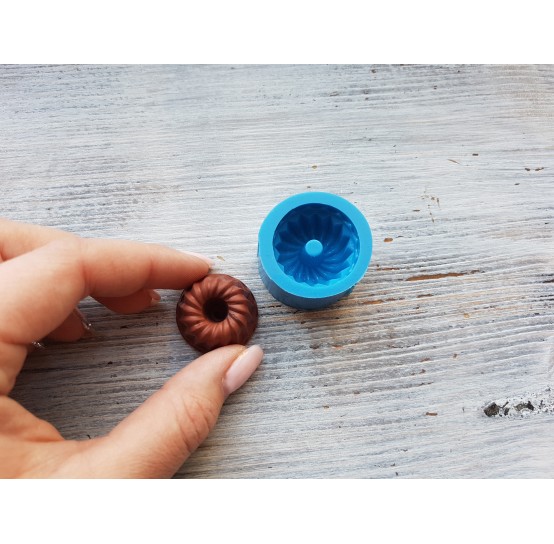 Silicone mold, round cupcake 3, ~ Ø 2.8 cm, ~ H 1.7 cm