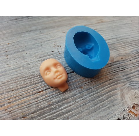 Silicone mold, doll face 2, ~ 2*3.1 cm