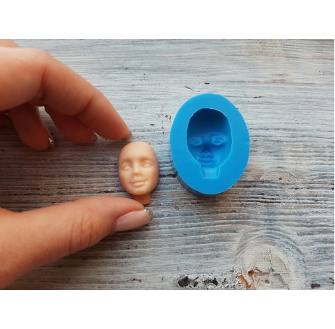 Silicone mold, Doll face 2, ~ 2*3.1 cm
