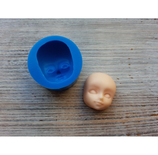 Silicone mold, doll face 3, ~ 2.5*2.8 cm