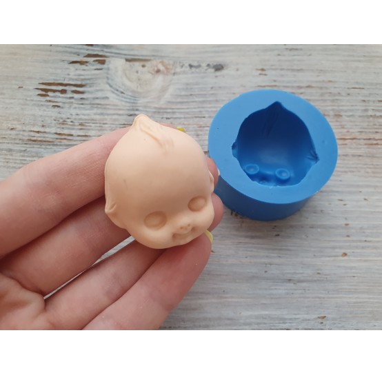 Silicone mold, Doll face 6, ~ 3.3*3.7 cm