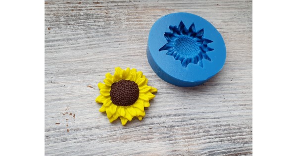 Sunflower Charm Silicone Push Mold 924 For Craft Jewelry Candy Resin Clay 