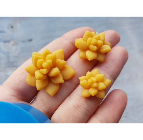 Silicone mold, Succulents, 3 pcs, ~ 1.6-2.9 cm