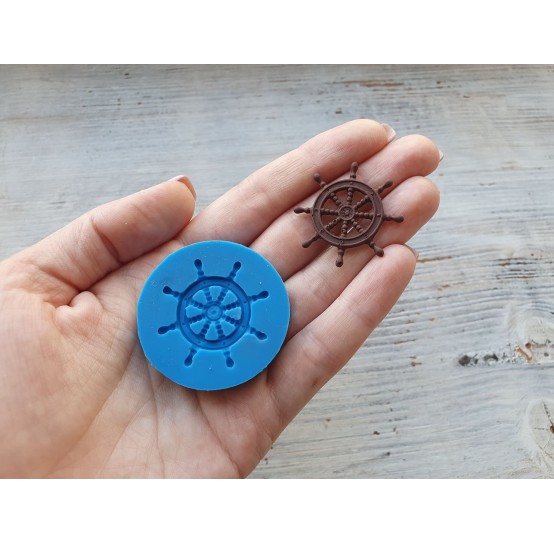 Silicone mold, Sea steering wheel, ~ 3.3 cm
