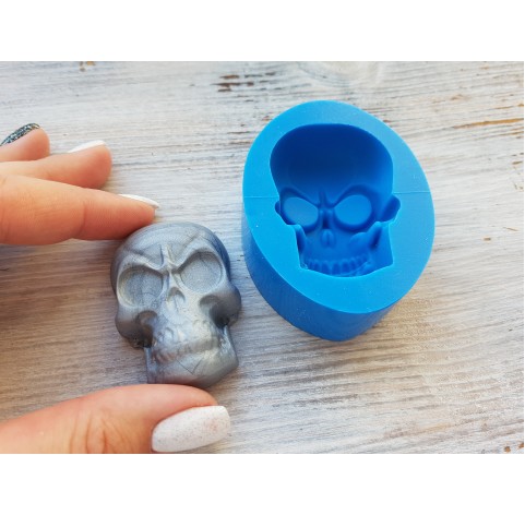 Silicone mold, Skull, large, ~ 3.5*5 cm, ~ H:2 cm