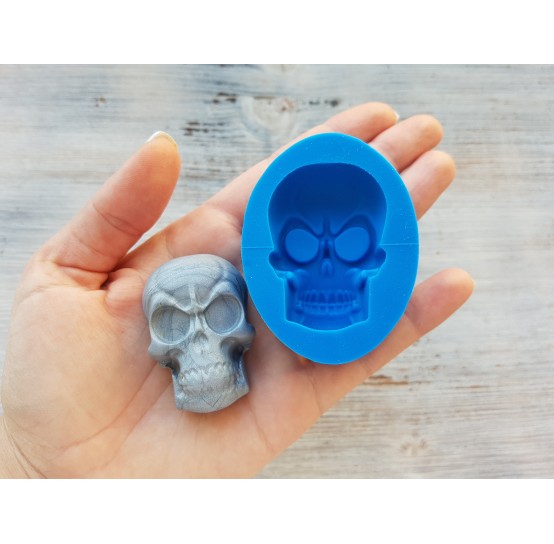 Silicone mold, Skull, large, ~ 3.5*5 cm, ~ H:2 cm
