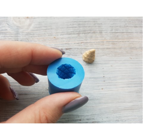Silicone mold, Ice cream cone, ~ Ø 1.5 cm, ~ H: 2.2 cm