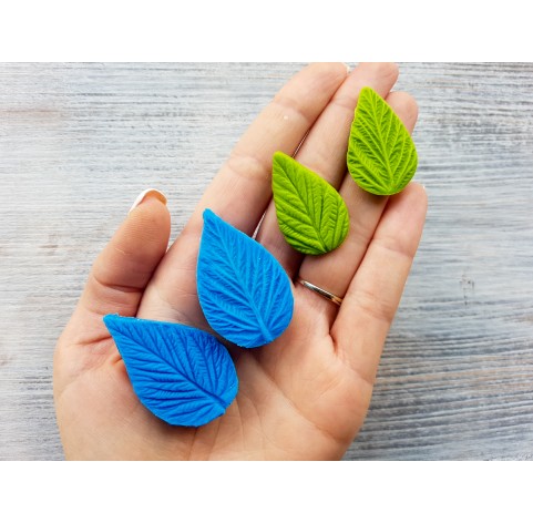 Silicone veiner, Raspberry leaf, standard, (mold size) ~ 2.7*4.5 cm