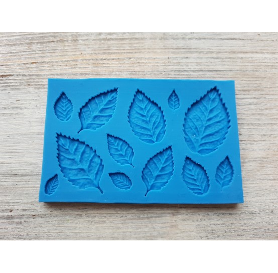 Silicone mold, Set of leaves 1, 12 pcs., ~ 1.1-3.7 cm