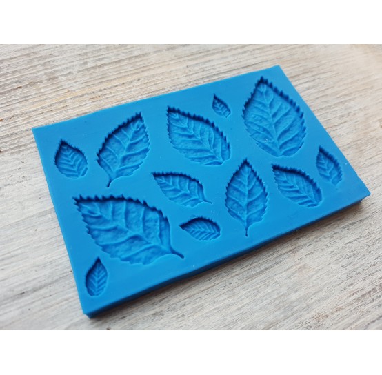 Silicone mold, leaves, 12 pcs., ~ 1.1-3.7 cm