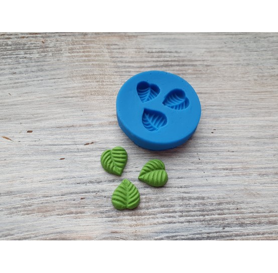Silicone mold, Leaves, 3 pcs., ~ 1.1*1.2 cm