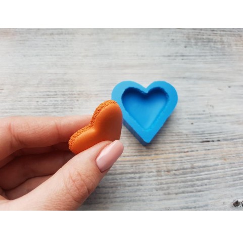Silicone mold, Macarons, heart, large, ~ Ø 5 cm