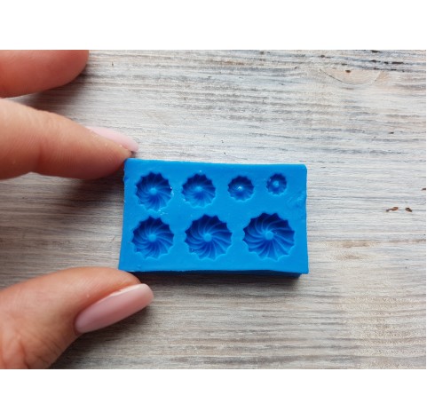 Silicone mold, Mini round cupcakes, 7 pcs., ~ Ø 0.3-1.1 cm