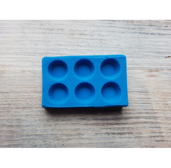 Silicone mold, miniature sweets, 6 min cupcakes, ~ Ø 1.1 cm