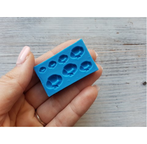 Silicone mold, Mini croissants, 7 pcs., ~ 0.4-1.2 cm