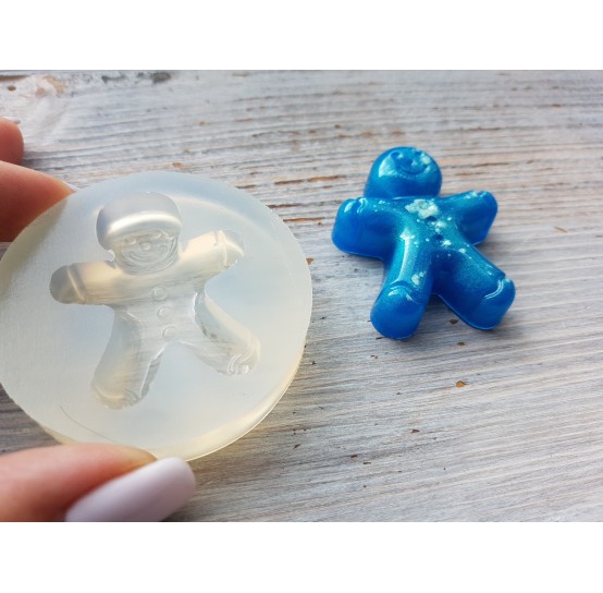 Silicone molds for epoxy, gingerbread man, ~ 4.5*3.5 cm