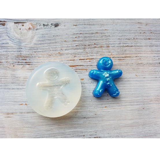 Silicone molds for epoxy, gingerbread man, ~ 4.5*3.5 cm