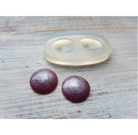 Silicone molds for epoxy, two circles, ~ Ø 1.9 cm