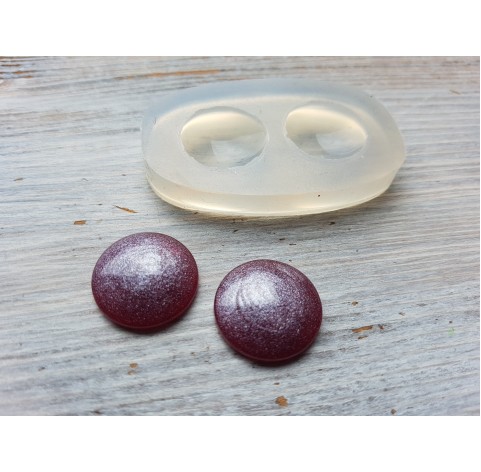 Silicone molds for epoxy, two circles, ~ Ø 1.9 cm