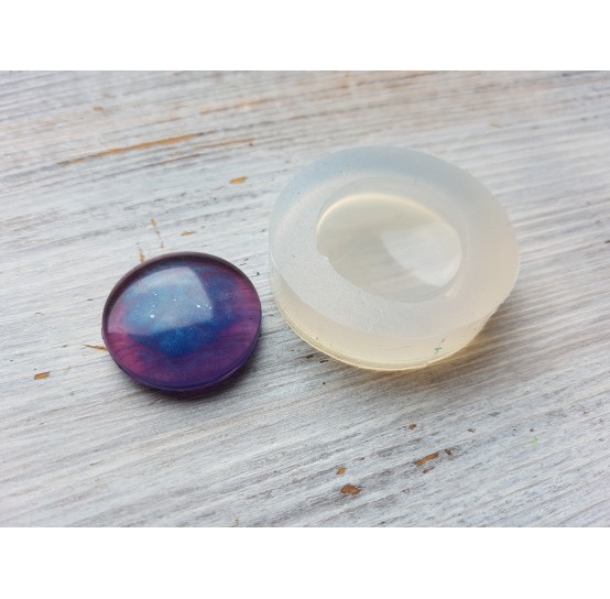 Silicone molds for epoxy, cabochon, circle, ~ 2.5 cm