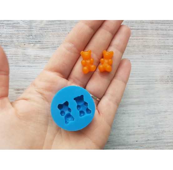 Silicone mold, jelly bears, 2 pcs., ~ 1*1.6 cm