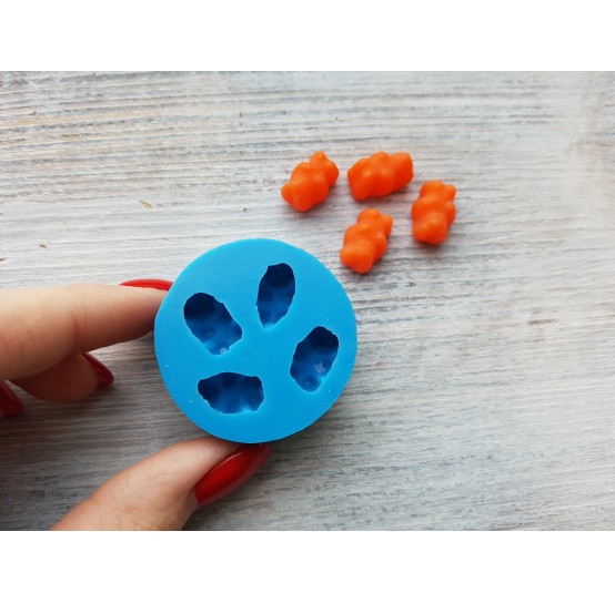 Silicone mold, Jelly bear, 4 pcs., ~ 1.5 cm