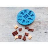 Silicone mold, Set of sweets, 10 pcs., ~ 1.1-2.3 cm
