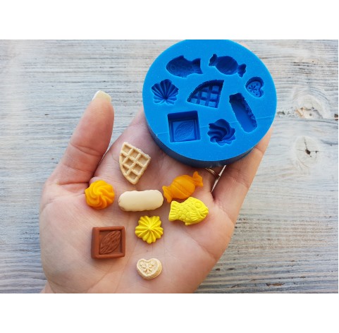 Silicone mold, set of sweets, 8 pcs., ~ 1.3-2.4 cm