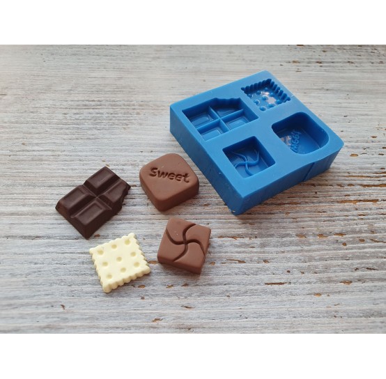 Silicone mold, Set of sweets, 4 pcs., ~ 1.5-2.4 cm