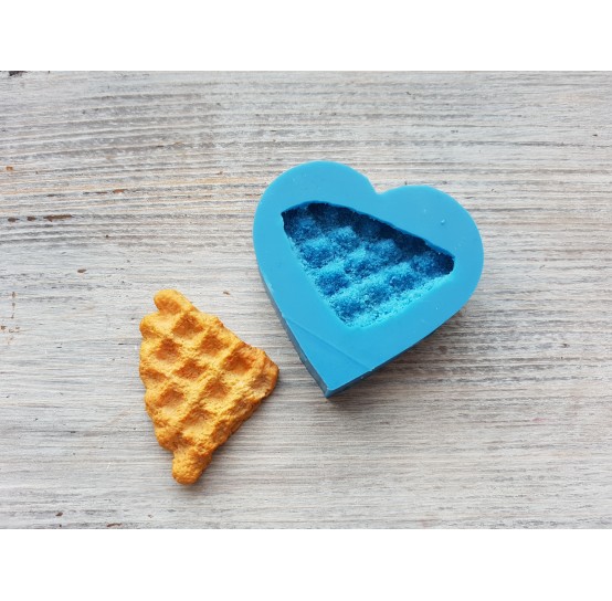 Silicone mold, piece of waffle, ~ 3.6*4.6 cm