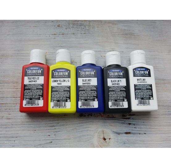 Dye for epoxy resins Colorfun Original, set, 5 colours, 5x25 ml