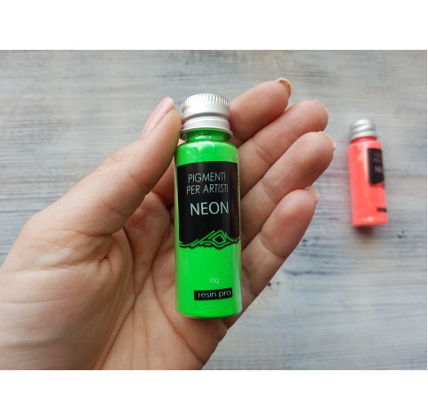 Neon color pigment, green, 10 gr